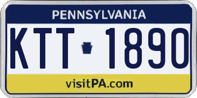 PA license plate KTT1890
