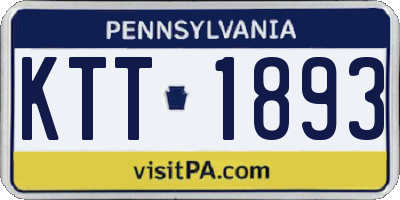 PA license plate KTT1893