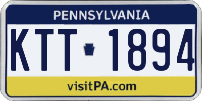 PA license plate KTT1894