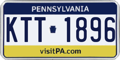 PA license plate KTT1896