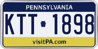 PA license plate KTT1898