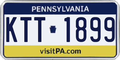 PA license plate KTT1899