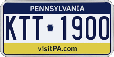 PA license plate KTT1900