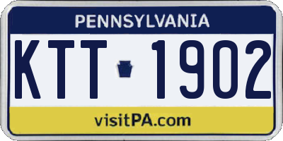 PA license plate KTT1902
