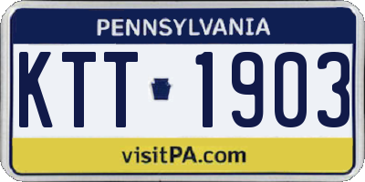 PA license plate KTT1903