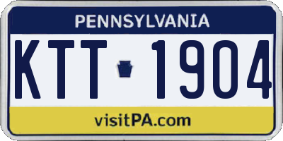 PA license plate KTT1904