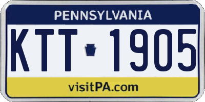 PA license plate KTT1905