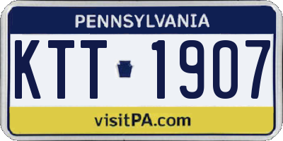 PA license plate KTT1907