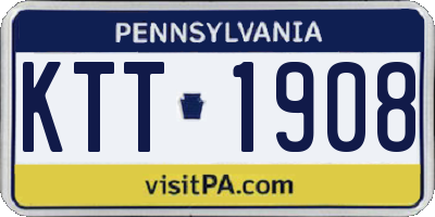 PA license plate KTT1908