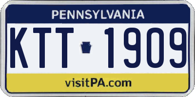 PA license plate KTT1909