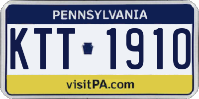 PA license plate KTT1910