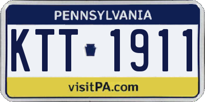 PA license plate KTT1911