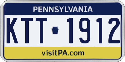 PA license plate KTT1912