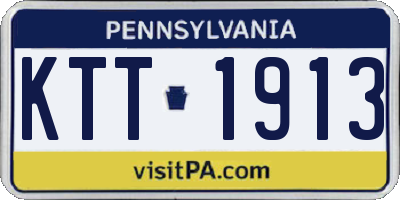 PA license plate KTT1913
