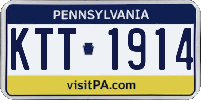 PA license plate KTT1914