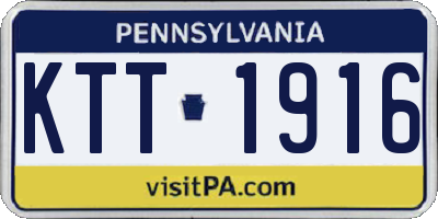 PA license plate KTT1916