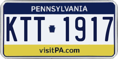 PA license plate KTT1917