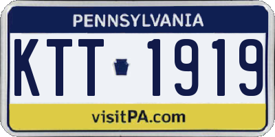 PA license plate KTT1919