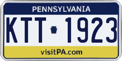 PA license plate KTT1923