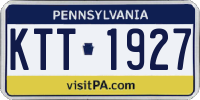 PA license plate KTT1927