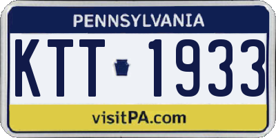 PA license plate KTT1933