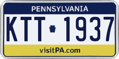 PA license plate KTT1937