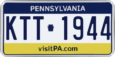 PA license plate KTT1944