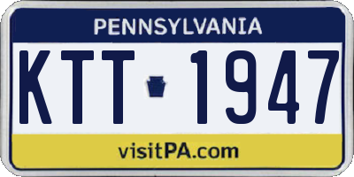 PA license plate KTT1947