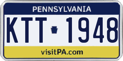 PA license plate KTT1948