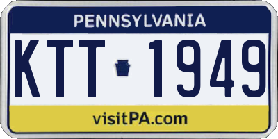 PA license plate KTT1949