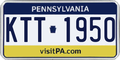 PA license plate KTT1950
