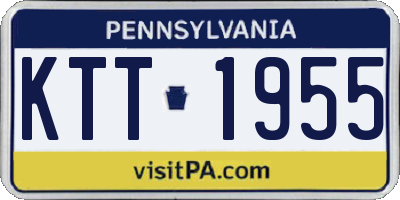 PA license plate KTT1955