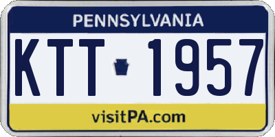 PA license plate KTT1957