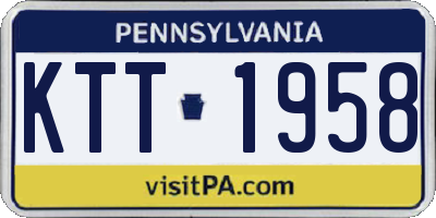 PA license plate KTT1958