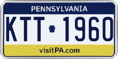 PA license plate KTT1960
