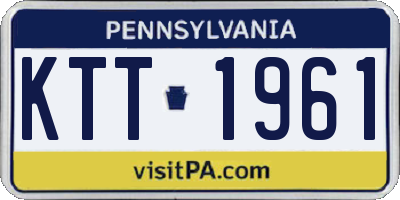 PA license plate KTT1961