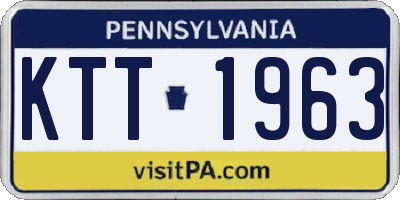 PA license plate KTT1963
