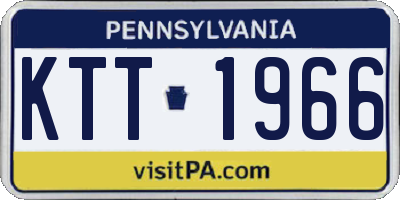 PA license plate KTT1966