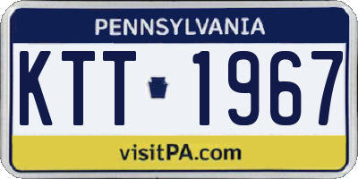 PA license plate KTT1967