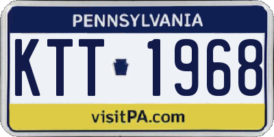 PA license plate KTT1968