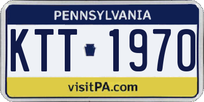 PA license plate KTT1970