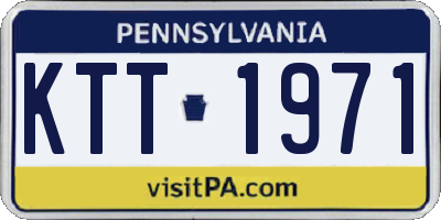 PA license plate KTT1971