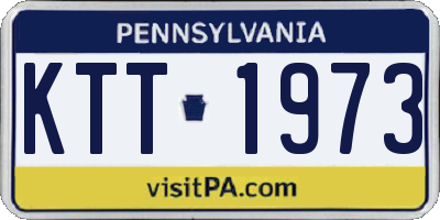 PA license plate KTT1973