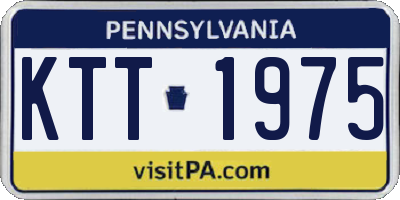 PA license plate KTT1975