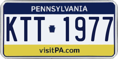 PA license plate KTT1977