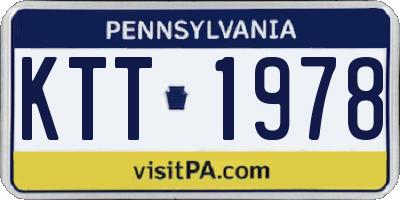 PA license plate KTT1978