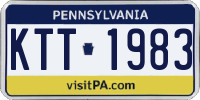 PA license plate KTT1983
