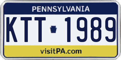 PA license plate KTT1989