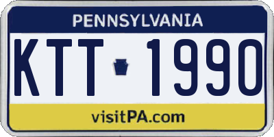 PA license plate KTT1990