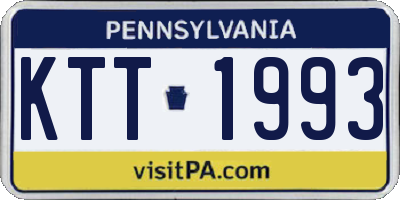 PA license plate KTT1993